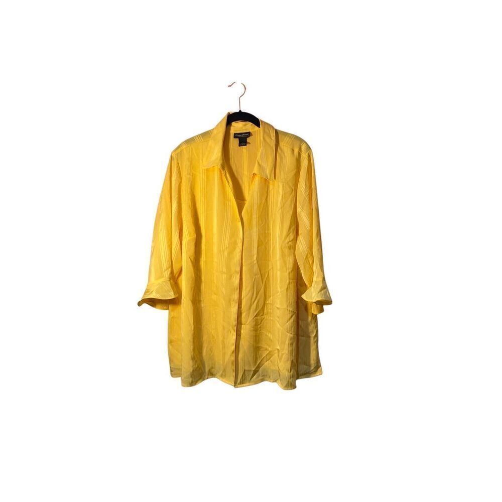 Maggie Barnes Women’s Yellow Attached Tank With Blouse Size 1X